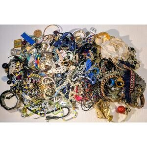 Vtg Modern Junk Jewelry Lot 4.5 LB Craft Broken Repurposed Unwearable Repairable